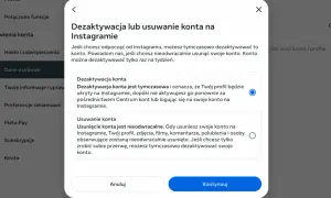 Jak usunąć konto na Instagramie i uniknąć utraty danych